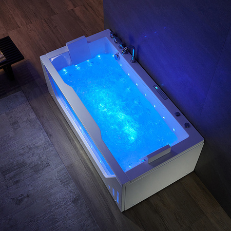 Banheira de hidromassagem Saturn 944 branca 180x90 cm – elegância e relaxamento em um SPA caseiro