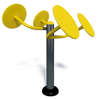 Profesionāls plecu trenažieris SE107 - 4 mazi riteņi, āra trenažieri