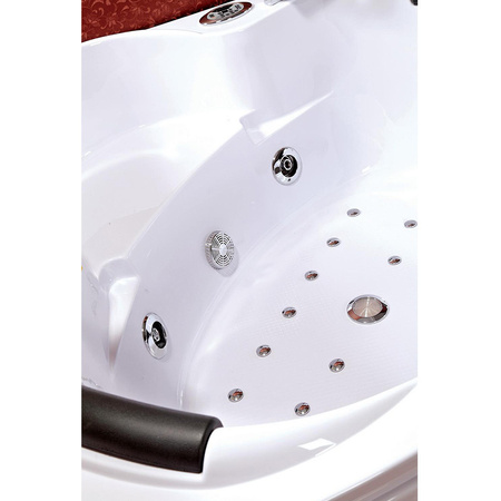 Vasca da bagno Flores 601H bianca con idromassaggio e riscaldatore 140x140 cm – vasca SPA angolare per il bagno
