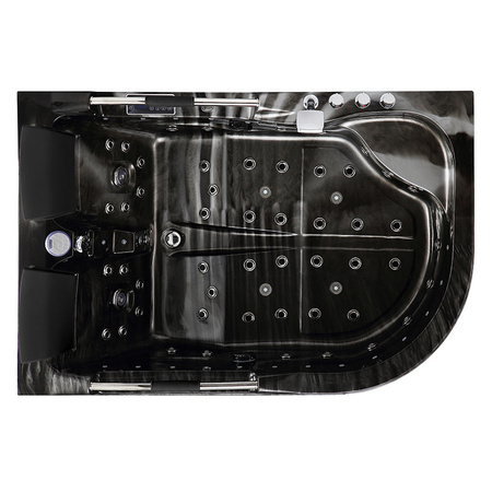 Vasca idromassaggio VENEZIA 761 “Onda Nera” sinistra 180×120 – relax di lusso in forma moderna, lato sinistro