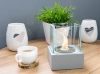 Free-standing Smart biofireplace gray structural matte