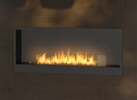 Moderne biopejs til indbygning i niche Inside 1200 – sort, Antisol-glas