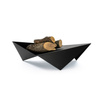 Brasero de jardín geométrico BOAT QualitySPA — (acero 3 mm, negro mate), «¡Ahoy, fuego!»
