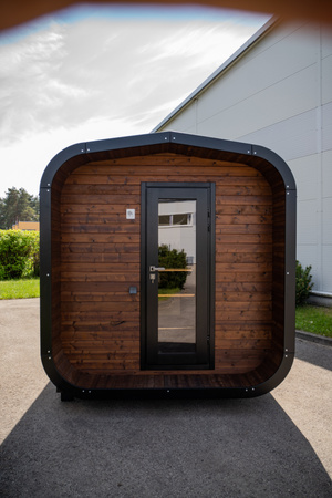 Sauna de jardin moderne CUBE MODERNO PLUS SC - extérieur avec fonction relaxation