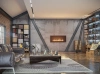 Modern built-in bioethanol fireplace Inside 1200 – black, Antisol glass
