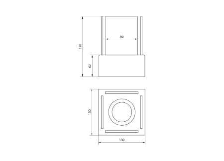 Freestanding biofireplace Smart black structural matte