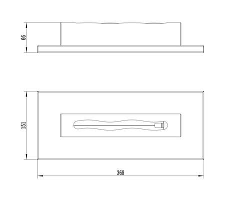 Fritstående biokamin Stainless – sort højglans