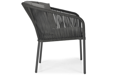 VICTORIA Rope Garden Chair - Μαύρη