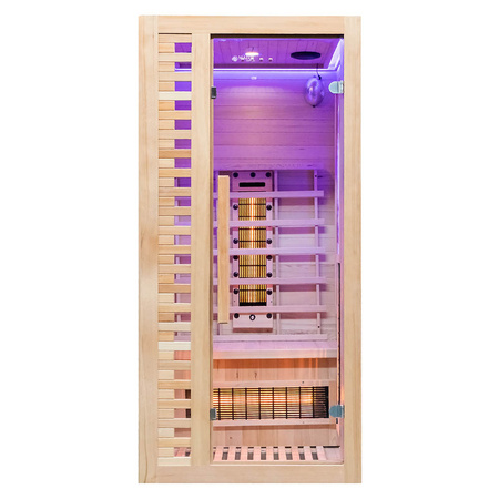 MO-RL1ST Инфрачервена сауна със солни камъни + турмалини | Wellness | Relax | Spa | Luxury Relaxation | Панорамно стъкло