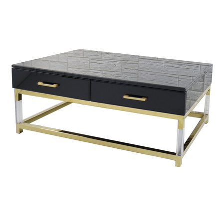 Royalton Black soffbord – elegans i svart, akryl och rostfritt stål