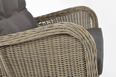 Fauteuil exclusif SONATA avec repose-pieds - gris