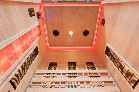 MO-EA2R-M COMBO Infraröd/finsk bastu med HARVIA 3,5 kW värmare och saltsten