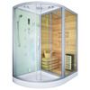 MO-1751W RIGHT TRIO, tør sauna, dampsauna og brusekabine 180X110X223CM