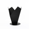 Brasero de jardín refinado Y-FIRE QualitySPA — (acero 3 mm, negro mate), «Escultura vertical de fuego»