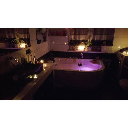 Carmen 631 LH Left White Hydromassage Bathtub with Heater 180x120 cm – Luxury SPA Bathtub