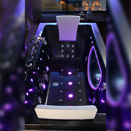 SPA-badekar med hydromassasje IRIS 933C «Svart Bølge» 170×84 cm – romslig, 2‑personers