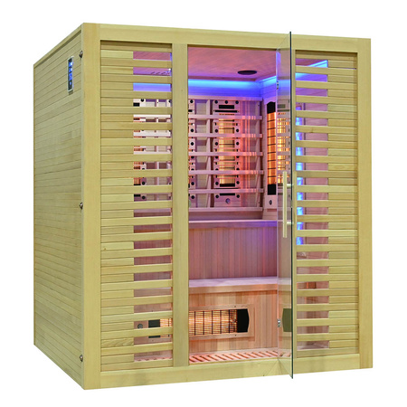 MO-RL4ST XL infrasarkanā sauna ar sāls akmeni un turmalīniem | Wellness | Relax | Spa | Gatavs uzstādīšanai | Luxury Relaxation