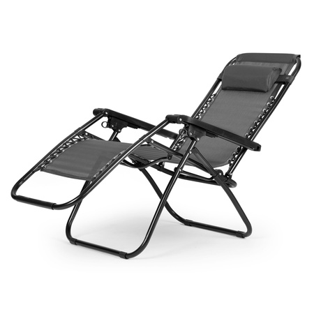 Tumbona de playa Zero Gravity para jardín | Respaldo ajustable para patio o balcón en beige, negro, azul y gris | Cómoda silla de jardín de estilo moderno para patio y balcón