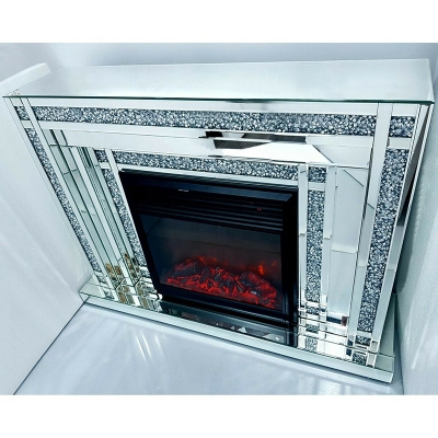 Πολυτελές Γυάλινο Τζάκι Rixon 128x39x85,5 εκ. με Ηλεκτρική Εστία – Ζεσταίνει την Ατμόσφαιρα του Χώρου σας