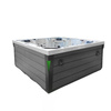 Jacuzzi ogrodowe SPA340ECO Cappuccino 220x220 cm – ekologiczna wanna SPA z szarą obudową drewnopodobną