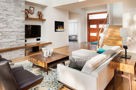 Hanging Biofireplace BOARD – style, warmth, and creativity in your home