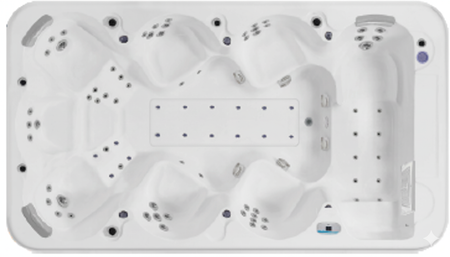 Jacuzzi OF-8001 Pro – ģimenes 8-vietīgais SPA ar 89 sprauslām, hidromasāžu, LED, Bluetooth un ozona ģeneratoru