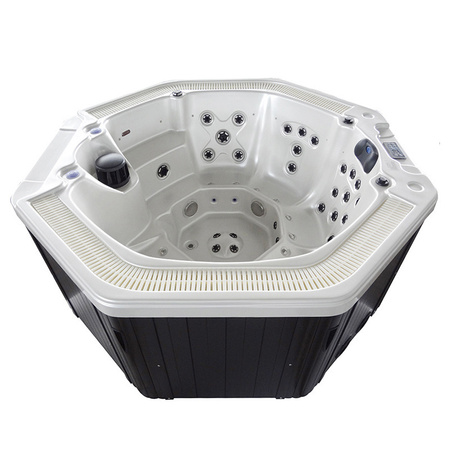 Hagejacuzzi SPA107 220x220 cm – luksuriøst SPA-badekar for 6 personer
