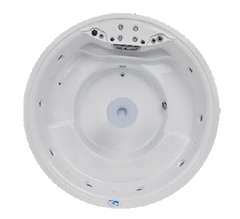 Jacuzzi OF-V3201 – apvalus 8 vietų SPA su hidromasažu, LED, „Bluetooth“ ir ozonatoriumi