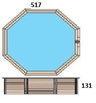 Pool i opal trä