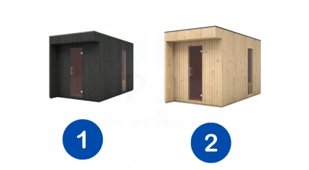 Sauna Musta Exterior Negra Para Jardín 400x200 cm | Wellness | Relax | SPA | Lista para Montar | Diseño Moderno