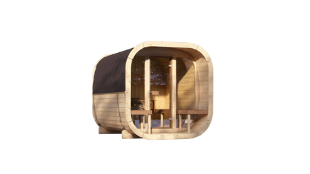 Eke 280 kültéri szauna 4-6 személyre / Elektromos vagy Harvia fatüzelésű kályha / Kiváló minőségű északi lucfenyő ( fenyő termálfa) | Wellness | Relaxáció | SPA | Wellness | Relaxáció | SPA | Wellness | Relaxáció | SPA | Nordic Style | Termálfa
