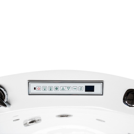 Hydromassage-Badewanne DELLA 916 mit schwarzer Verkleidung 170×170 cm – geräumig, zweisitzig