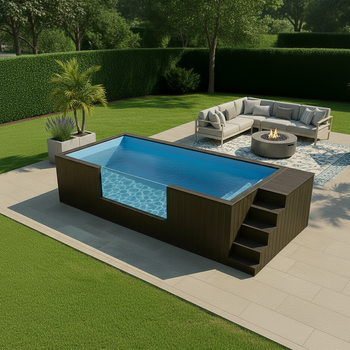 Piscina da giardino moderna con accessori AG-565 - lussuosa piscina indipendente