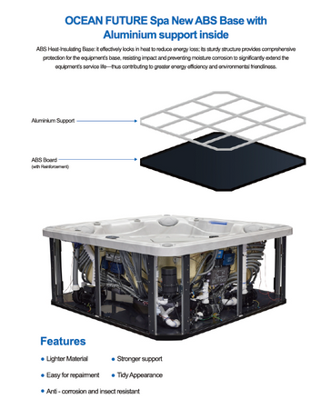 Jacuzzi OF-V3003 – spa exclusivo para 9 pessoas com hidromassagem, iluminação LED, Bluetooth e filtragem completa