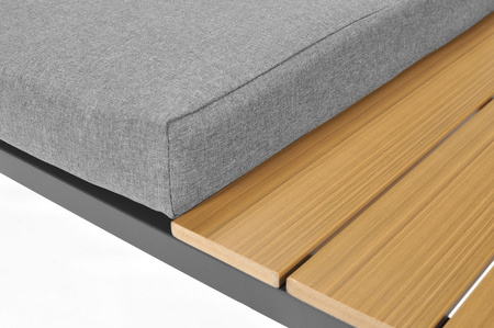 Vrtni kotiček s funkcijo ležalnika LAGOS- siva | vrtni kotiček, sedežna garnitura, udobje na terasi