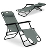 Chaise longue de jardin avec appuie-tête | Chaise longue de plage pliante pour balcon ou terrasse, vert/noir/bleu/beige | Mobilier de jardin, détente, style moderne