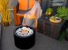 Free-standing bioethanol fireplace Moon black structural matte