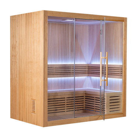 MO-SS2014H Suha savna z grelnikom HARVIA 6 kW | Wellness | Sprostitev | SPA | Domači SPA | Panoramsko steklo