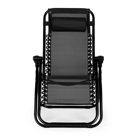 Tumbona de playa Zero Gravity para jardín | Respaldo ajustable para patio o balcón en beige, negro, azul y gris | Cómoda silla de jardín de estilo moderno para patio y balcón
