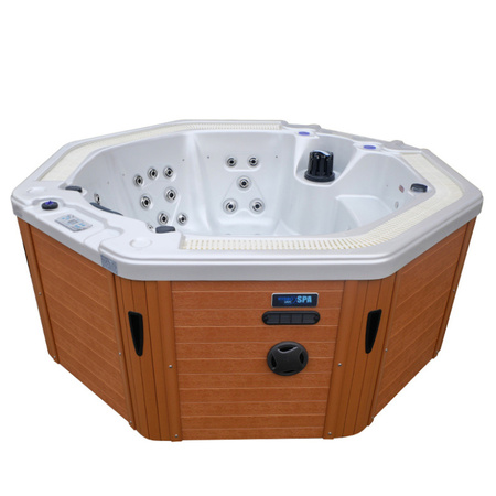 Trädgårdsjacuzzi SPA107 220x220 cm – lyxigt SPA-badkar för 6 personer