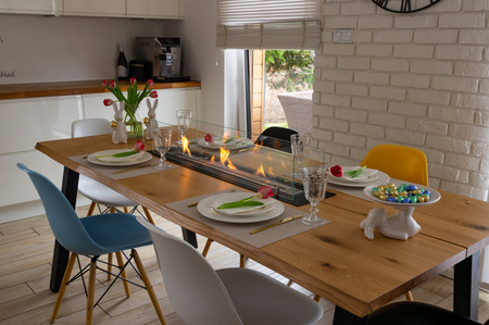 Inbyggd biokamin 100 cm – mattsvart med glas | Modern kamininsats