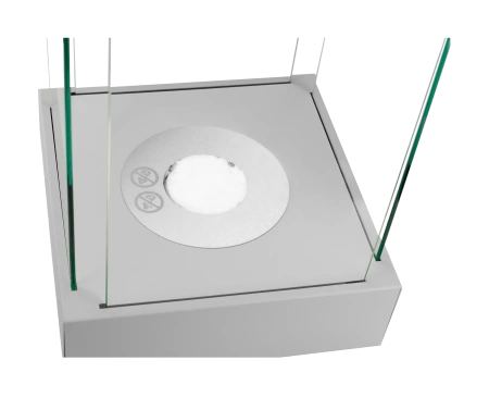 "Sunset Garden Mini" laisvai pastatomas bioetanolio židinys pilkas matinis - kompaktiškas, ekologiškas bioetanolio židinys, idealiai tinkantis mažoms erdvėms