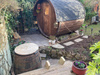 Outdoor Barrel Sauna 220 voor 4 personen / Harvia elektrische of houtkachel / Hoogwaardig Scandinavisch sparrenhout (Thermwood)