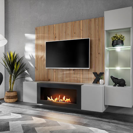 Καναπές TV τοίχου με βιοαιθανόλη για το σαλόνι XARI L-K