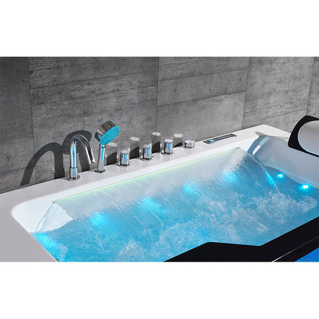 Mājas burbuļvanna | Spa NEVADA 912 Black 170x90 | LED Jacuzzi