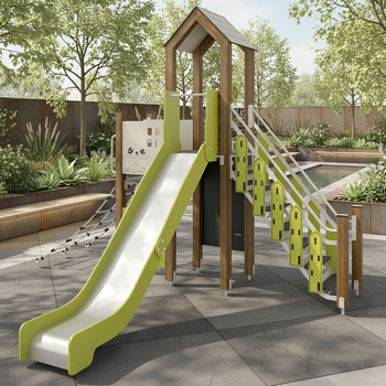 Dětské hřiště - Bez střechy TE832-PE - Moderní dětská herní sestava