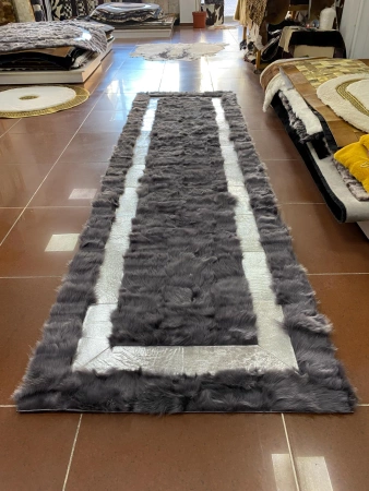 Luxury gift for the home handmade rug PREMIUM style Versace natural sheepskin fur rug