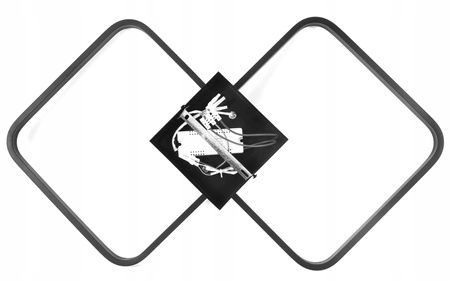 Lampada decorativa 2 quadrati 52W Nero DL-Z02