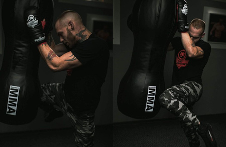 BUSHIDO INSTRUMENTELE TRAININGSHANDSCHOENEN OP EEN ZAK