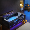 Hydromassage Bathtub IRIS 933B 160×84 – deep relaxation in a modern design, black